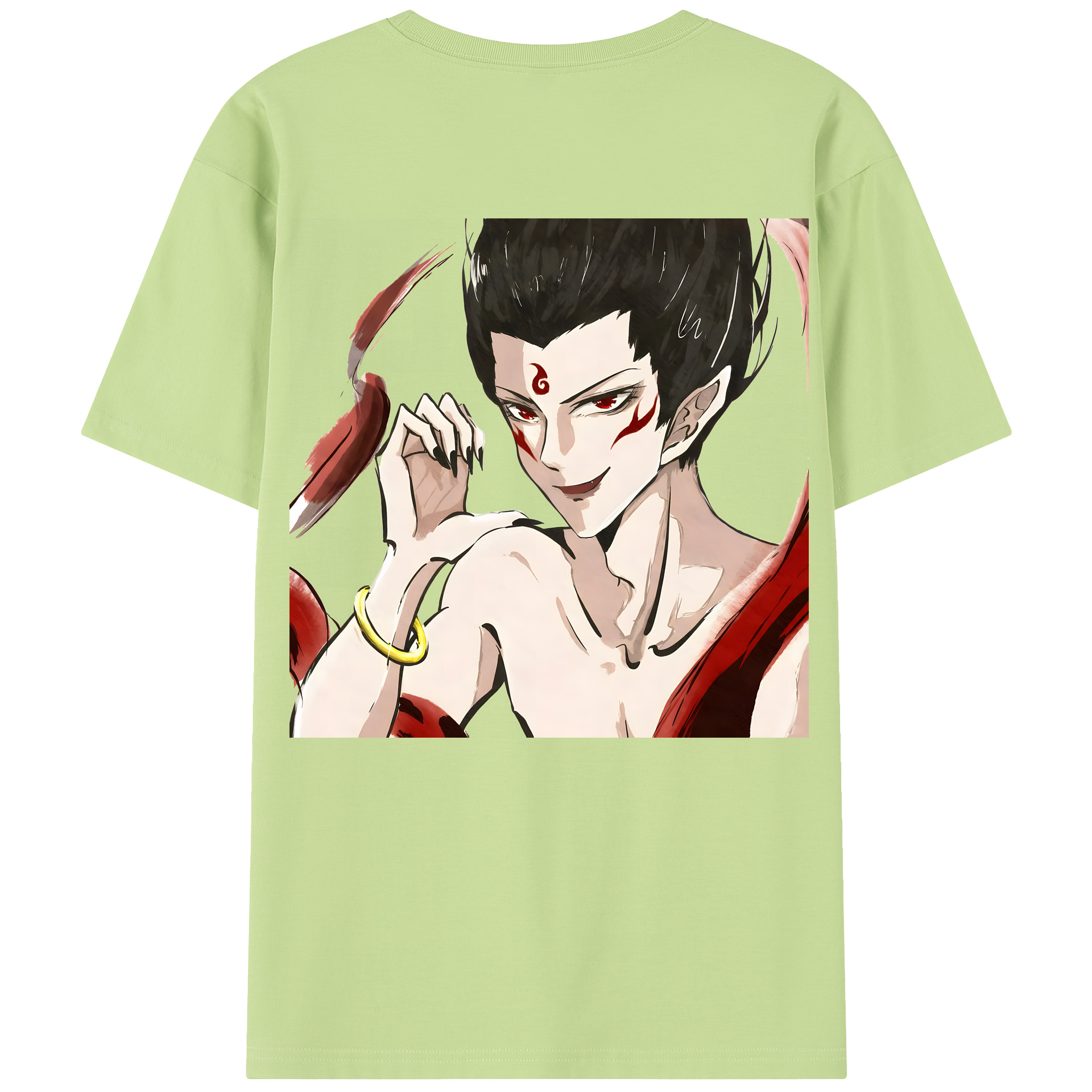 （画像用） Ne Zha 2 ナタ 魔童の大暴れ 綿100％半袖Tシャツ（背面プリント）